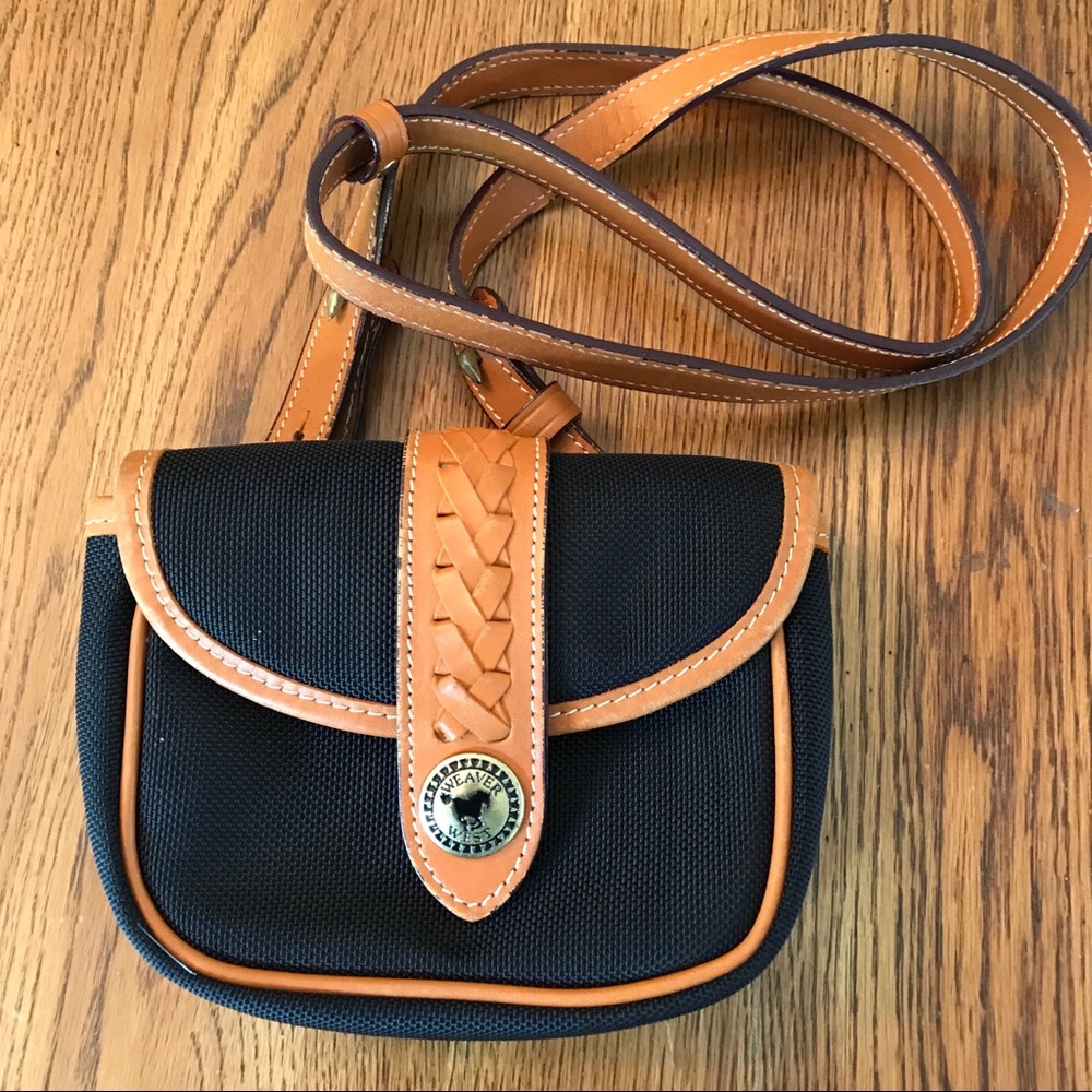 Weaver West Small Crossbody Bag Leather Trim